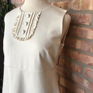 Banana Republic ivory lined knit dress pockets 10